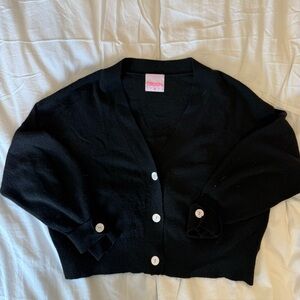 Black Boxy Cashmere Cardigan from Crush NWOT
